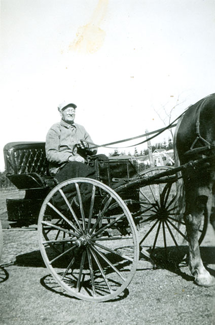 Rufus LeBlanc in buggy