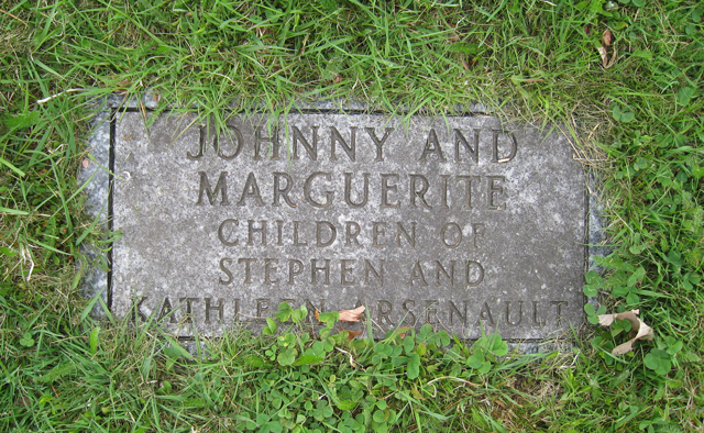 Johnny and Marguerite Arsenault, children