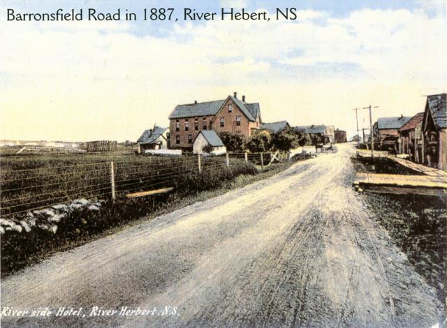 River Hebert in 1887, Riverside Hotel on Barronsfield Road