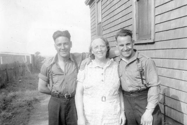 Maggie (Burke) Melanson with nephews