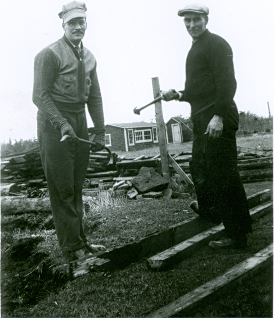 Sherman LeBlanc and his father-in-law, Thaddy Vienneau