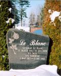 Headstone - Sherman LeBlanc and wife, Eva Vienneau