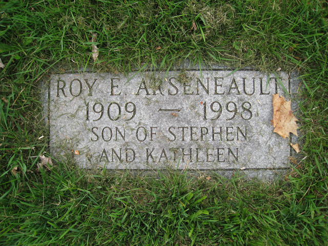Roy E Arseneault, 1909-1998
