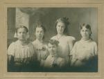 Edna Mae (3rd from left) & Mabel (seated) White