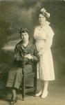 Mabel White (seated) and her sister Edna White