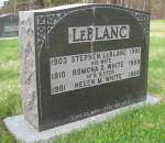 Headstone-Stephen & Romona LeBlanc & sister Helen