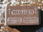 Headstone - Hector Wagner & wife Marjorie LeBlanc