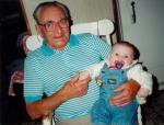 Art Melanson with great-granddaughter in 1996
