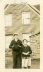 Darrell & Mary Louise LeBlanc in front of their house in Joggins