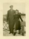 Darrell LeBlanc & Alice Terrio on McCarrons Bridge, Joggins 1941