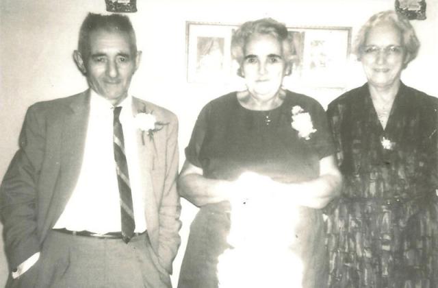 Raymond & Lena LeBlanc with her sister Mary Como